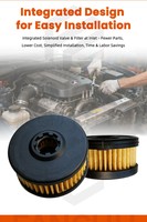 Élément filtrant haute performance pour kit de conversion autogas à injection séquentielle double carburant