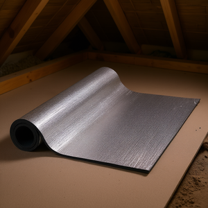 Barrière radiante en mousse XPE avec feuille d'aluminium, rouleau d'isolation 60 po x 40 po, matériaux d'isolation thermique - Product Image 2