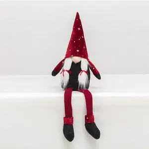 Premium-Großhandelspreis annehmbare Anpassung Weihnachten frohe Elfen Weihnachten gesichtslose Puppe Elf auf dem Regal