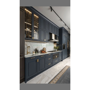 Meuble de cuisine minimaliste en placage de chêne blanc scié naturel avec îlot courbé à rainures et squelette en bois intégré - Product Image 4