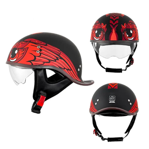 Nouveau design de gros OEM demi-visage unisexe ABS <span class=keywords><strong>Casque</strong></span> de <span class=keywords><strong>moto</strong></span> Crash Riding <span class=keywords><strong>Casque</strong></span> avec certification DOT - Product Image 3