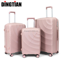 Valise de voyage rigide Dingtian tendance 20/24/28 pouces silencieuse à roulettes 360° °   Valise étanche en PP avec serrure TSA à 4 roues