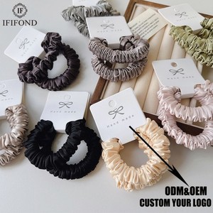 Elastici per Capelli in Raso Tinta Unita con Texture Soffice, Adatti per Donne e Ragazze per l'Uso Quotidiano - Product Image 1