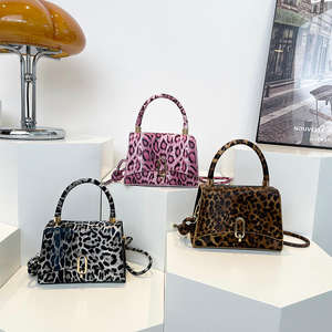 Bolso bandolera retro de alta calidad con estampado de leopardo para mujer, bolso de mano tipo cartera de moda, venta al por mayor de bolsos para mujer - Product Image 1