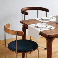 Chaise de salle à manger pliante moderne avec structure en bois massif et pieds en métal - Durable et écologique pour la maison, l'hôtel, la chambre à coucher