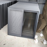Fenêtre de ventilation coulissante verticale antivol en alliage d'aluminium intégré pour entrepôt et maison conteneur