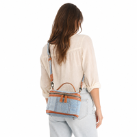 Sac à bandoulière carré en toile de coton délavée style jean vintage pour femme, décontracté, polyvalent, rétro, mini sac à main en denim