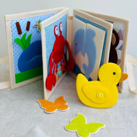 Livre d'activités de voyage silencieux pour les tout-petits jouet éducatif interactif inspiré Montessori avec des animaux en feutre livre occupé pour les enfants