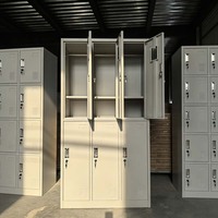 Armoire de rangement métallique de haute qualité avec serrure à combinaison et serrure à clé pour chambre, salle de sport, bureau, piscine, vestiaires, stockage