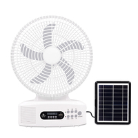 Easypower Nouveau Ventilateur de Table Électrique à Lumière, Mini, Rechargeable, Alimenté par Énergie Solaire, avec Fonction Haut-parleur et Chargement AC/DC, Prix de Gros Abordable