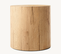 Table d'appoint en bois massif de chêne, meubles d'intérieur américains faits à la main et personnalisables