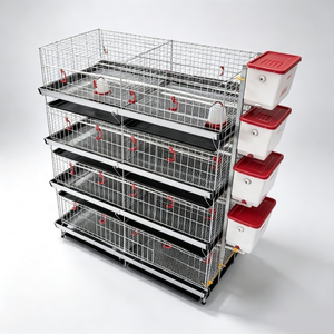 Système d'élevage modulaire à quatre niveaux pour poussins avec structure en acier galvanisé et conception à montage facile - Product Image 2