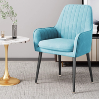 Fauteuil de détente moderne en tissu velours pour salon et chambre à coucher, chaise de salle à manger durable pour hôtel