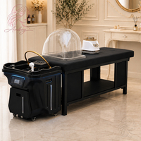 Bac à shampoing portable en acrylique sans plomberie, lit de lavage de cheveux avec circulation d'eau en cascade pour spa capillaire