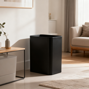 سلة مهملات مستطيلة نحيفة مخصصة سعة 5 لتر من الفولاذ المقاوم للصدأ مفتوحة من الأعلى صديقة للبيئة لتخزين النفايات في مساحات المطبخ الصغيرة - Product Image 3