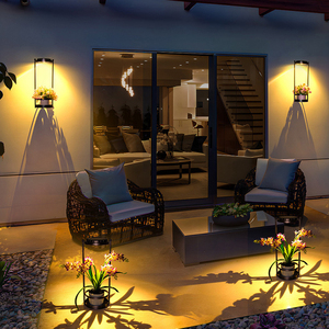 Outdoor Garden Decorative Automatic <b>Sensor</b> <b>Light</b> IP65 Waterproof Led Solar Wall <b>Light</b> Wholesale Spot <b>Light</b> - Product Image 4