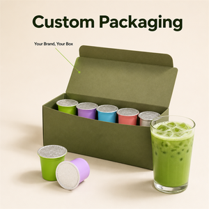 Capsules de matcha latte K-Cup sans sucre ajouté, dosettes de thé vert, 60 unités, boîte de vente au détail, prix de gros - Product Image 3