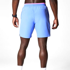 Shorts de sport bleu ciel à double couche, séchage rapide, légers, extensibles, respirants, écologiques, 2-en-1, pour la course à pied, la gym, l'entraînement, adultes - Product Image 4
