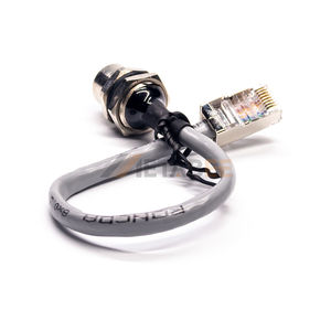 Cable Adaptador IP67 M12 de 8 Pines con Codificación A, Hembra a Macho RJ45, Blindado, 24AWG, para Cámara GigE Vision y Datos PLC - Product Image 5