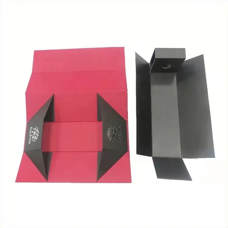 Nouveau fabricant de boîtes de cadeau recyclables pour le vin Boîte de papier magnétique d'emballage de chocolat de luxe avec logo personnalisé