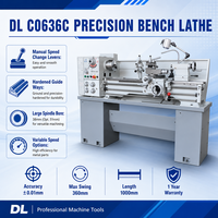 Tour à métaux manuel de précision DL C0636 360x1000mm à banc horizontal pour ateliers de réparation et écoles |   Certifié CE