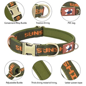 Engravable <b>Dog</b> <b>Collar</b> Polyester With Space Cotton Lining, Customizable Metal Buckle Pet Neckband for All Seasons Wholesale - Product Image 2