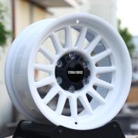 Jantes tout-terrain forgées sur mesure TITAN FORCE 17x9 18x9 pouces 6x135 6x139.7, finition blanc brillant, pour Toyota Tacoma 4Runner FJ f150.