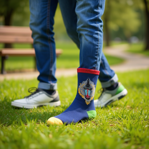 Calcetines de Media Pantorrilla para Hombre, Tallas 40-45, Diseño Blue Monkey, Uso Casual - Product Image 3