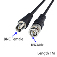 Cable de Extensión Coaxial SYK Personalizado BNC Macho-Hembra RG58 50 Ohm para Uso en Electrodomésticos, Revestimiento de PVC, Conductor de Cobre Puro, 1.5m de Longitud
