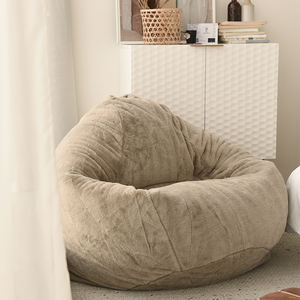 Luxury Living Room Bedroom Comfortable Faux Fur Beanbag Sofa Unfilled Cozy Bean Bag <strong>Chair</strong> Cover Modern <strong>Rest</strong> Sofa Copridivano XL - Product Image 2