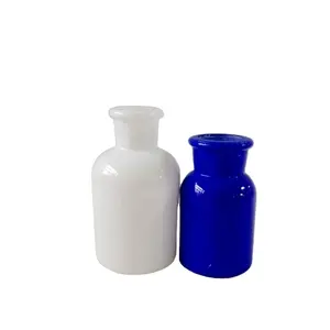 60ml 250ml 500ml Wholesale Glass Apothecary Jars Amber Milk White Blue For Reagent