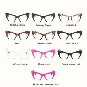 Nuevas Gafas de Sol de Ojo de Gato con Media Montura y Lentes Transparentes Retro Vintage con Logotipo Personalizado para Mujer 2021 - Product Image 4