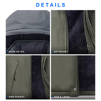 Veste de randonnée imperméable à capuche pour homme, coupe-vent léger avec poches zippées, manteau de pluie, vente en gros personnalisée