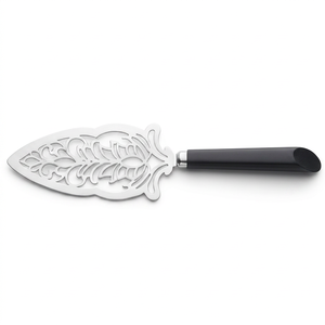Vintage <b>Metal</b> Cake Cutting Knife In Silver With Floral Design Perfect For Weddings Anniversaries And Tabletop Parties Service - Product Image 1