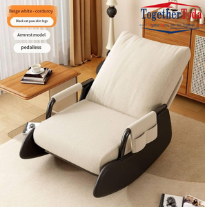 Sillón Reclinable Plegable Moderno con Tapicería de Pana, Reposabrazos Cómodos, Chaise Longue de Dos Plazas para Relajación en Interiores - Product Image 2