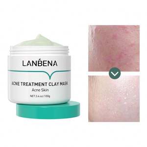 Masque facial <span class=keywords><strong>LANBENA</strong></span> Mud Traitement de l'acné Masque facial anti-acné, bouton, rétrécissement des pores de la peau, nettoyage en profondeur - Product Image 4