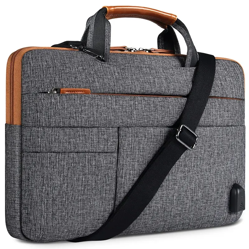 Manufacturer Custom Newest 3 In 1 Chargeable Smart Business Office Travel Tote Laptop Bag With Usb Charger Port For Men Women