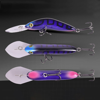 Leurres durs de type Swimbaits avec yeux 3D, leurres flottants Minnow, leurres crankbaits pour la pêche en eau salée, leurres durs en ABS pour saumon et dorade