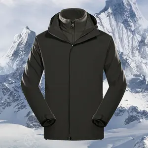 Winter leisure three in one unisex waterproof travel outdoor wear-resistant commuting fleece three in one assault jacket