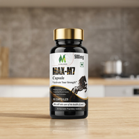 Max M7 Capsules d'extraits végétaux, mélange de poudre botanique 500mg, 60 unités, complément alimentaire, approvisionnement en vrac OEM, marque privée