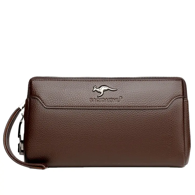 Nuova borsa in pelle portafogli da uomo S1637 Brand Business portamonete lungo con cerniera portamonete portafoglio grande per pochette da uomo