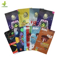Nouvelle impression numérique personnalisée étanche à l'humidité exotique Mini petit 3X4 1 gramme 1G plat bande dessinée dessin animé Mylar sacs à fermeture éclair