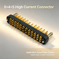 Connecteur haute intensité 5+4+5 300A DC500V, prise mâle LCP UL94 V0, contacts plaqués or, alimentation 1000 cycles, stockage d'énergie