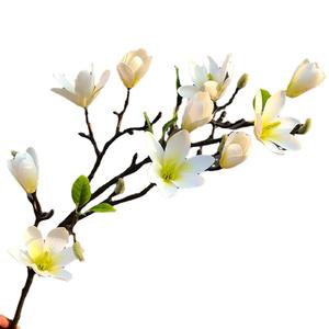 D-MG001 fleurs décoratives artificielles magnolia blanc, vraies fleurs au toucher pour centres <span class=keywords><strong>de</strong></span> <span class=keywords><strong>table</strong></span> <span class=keywords><strong>de</strong></span> mariage, décorations <span class=keywords><strong>de</strong></span> <span class=keywords><strong>table</strong></span> - Product Image 6