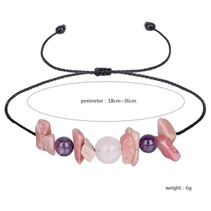 Nuevas Pulseras de Piedras Naturales Trituradas con Cuentas de Cristal para Mujer, Inspiradoras, de Yoga, Anti-Ansiedad, Regalo para Amarte a Ti Mismo - Product Image 3