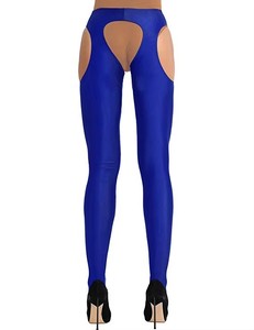 Collants longs pour femmes à entrejambe ouvert, opaques, respirants, antibactériens, extensibles, fins, pour la danse - Product Image 2