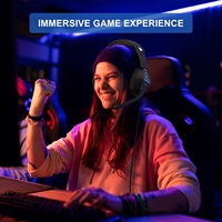 Casque de jeu filaire G6000, circum-auriculaire, pliable, avec micro, basses puissantes, stéréo HIFI, double mode 5.3, suppression active du bruit pour PS5, PS4, PC