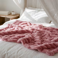 Couverture chauffante électrique en peluche à bulles pour la maison et la chambre, confortable et chaude, logo personnalisé disponible