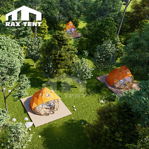 Dôme géodésique de luxe pour le glamping et les centres de villégiature familiales avec <span class=keywords><strong>baie</strong></span> vitrée en verre trempé - Product Image 6