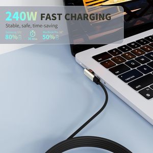 อะแดปเตอร์แม่เหล็ก USB C 90องศา40Gbps อะแดปเตอร์แม่เหล็ก USB C กับ USB4 8K 60Hz 140W ชาร์จเร็ว - Product Image 2